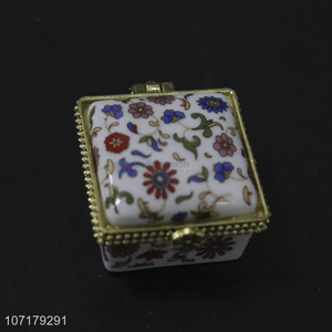 Good market vintage elegant porcelain jewelry box ceramic jewelry box for decoration