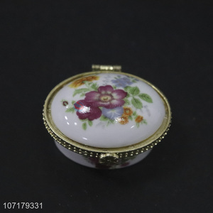 Suitable price vintage elegant porcelain jewelry box ceramic jewelry box for decoration