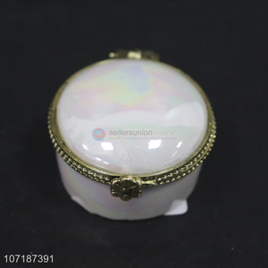 Best Price Round Porcelain Trinket Box Ceramic Jewelry Storage Box