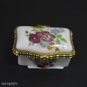 Premium quality home decor ceramic jewelry box for women