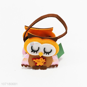 Hot Selling Owl Design Felt Baskets For Christmas Decoration