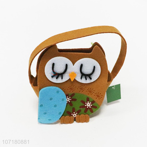 Wholesale Cute Owl Shape Felt Gift Storage Basket Festival Decorations