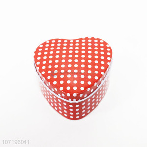 Good quality fashion heart shape tinplate cans tin box metal cookies cans