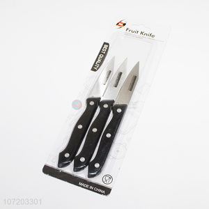 Wholesale 3 Pieces Plastic Handle Fruit Knife Set