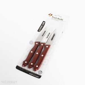 Good Quality 3 Pieces Wooden Handle Fruit Knife Set