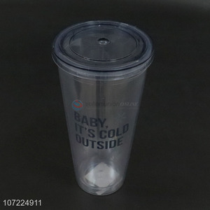 Premium quality food grade transparent plastic cup with lids