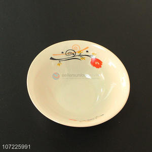 Good supplier round flower pattern ceramic bowl porcelain tableware