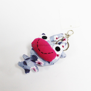 Reasonable price stuffed cow <em>key</em> <em>chain</em> animal keyring toy