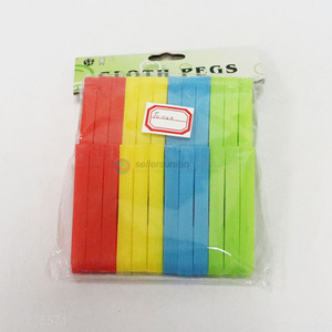 New Products 24PCS Plastic Clothes Hanger Clips Clothespin Pegs