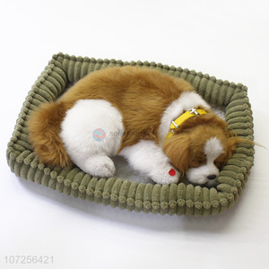 Cute Design Breathing Dog Cheap Simulation Dog Toy