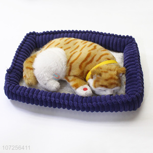 Best Quality Breathing Cat Simulation Animal Toy