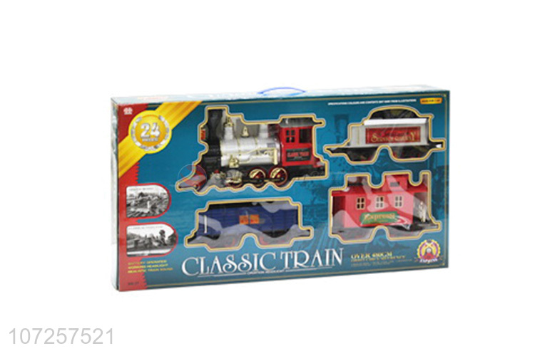 China maker battery operated plastic electric toy train railway set