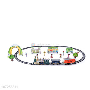 New products track train toy slot toy plastic rail train set