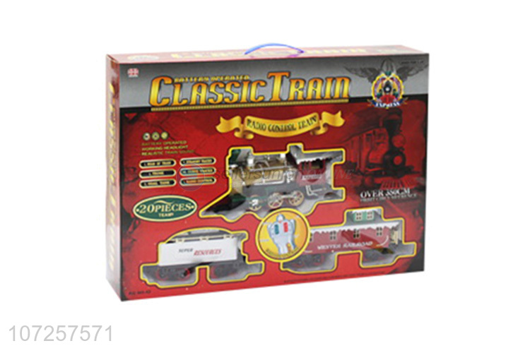 China supplier plastic railway set toy battery operated toy train