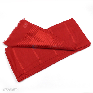 Custom Fashion Red Thin Scarf Ladies Warm Scarf