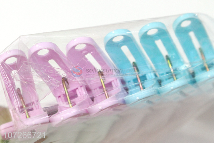 China Factory 12Pcs Multicolor Plastic Laundry Pegs Clothes Pegs