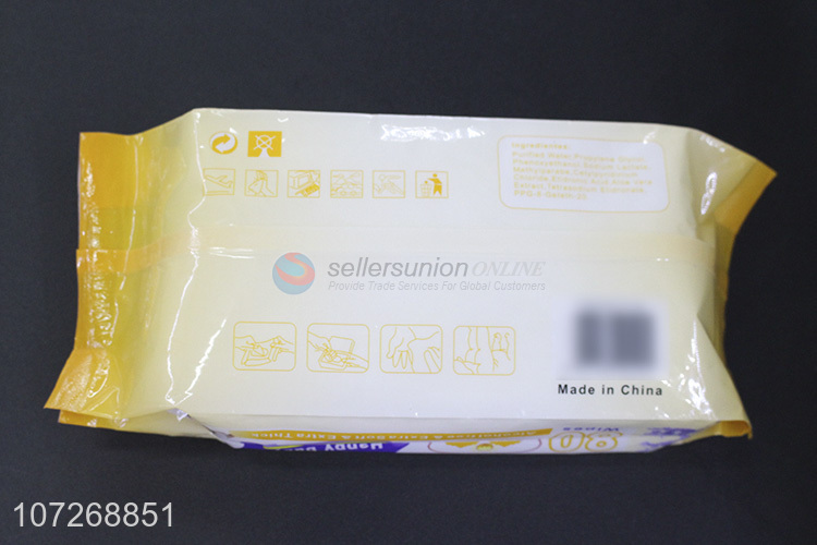 Factory Sell 80Pcs Alcohol Free Pure Soft Baby Cleaning Wipes