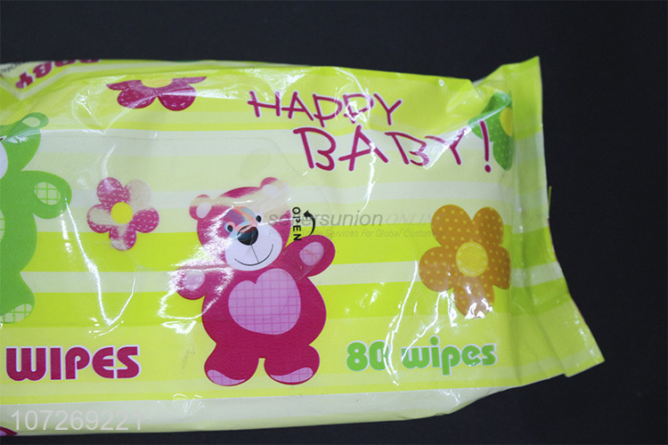 New Product 80Pcs Cleaning Use Wipes Cute Cartoon Baby Wipes