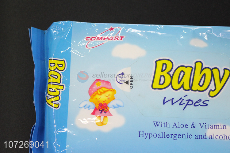 Good Quality 80Pcs Hypoallergenic And Alcohol Free Baby Wipes