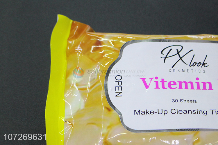 Bottom Price 30 Sheets Vitamin E Make Up Cleansing Tissues