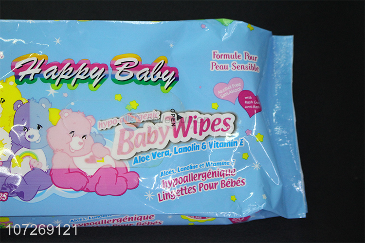 Unique Design Cute Cartoon Soft Cleaning Wipes 80Pcs Baby Wipes