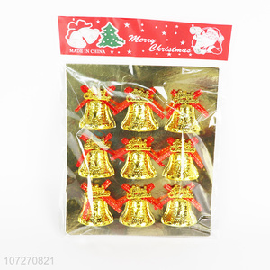 Wholesale Price 9PCS PlasticChristmas Bells Festival Decorations