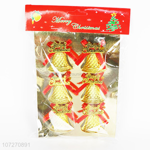 Hot Selling 6PCS Golden Christmas Bells for Decoration