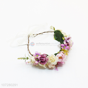 Competitive Price Hair Accessory Flower Wreath Festival Wedding Bridal Headpiece