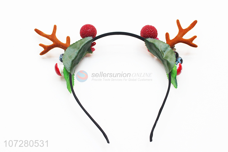 Hot Selling Festival Fancy Flower Deer Horn Hairbands Christmas Hair Decoration