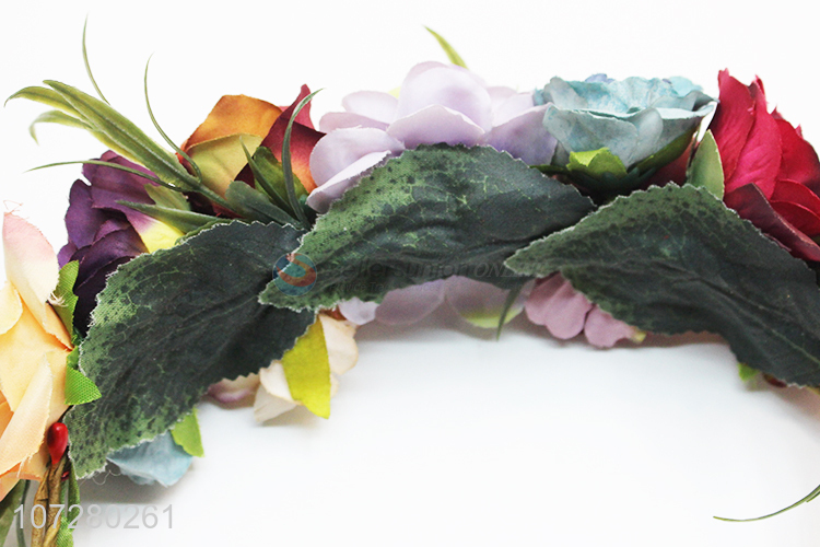 Lowest Price Flower Headwear Hair Wreath For Wedding Decorative