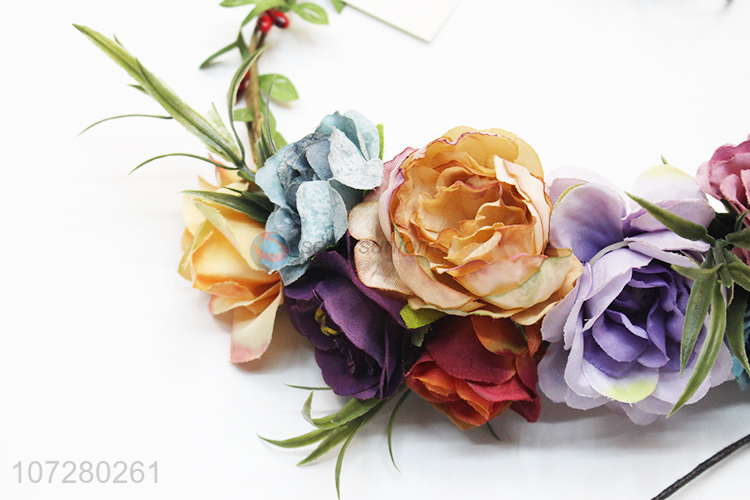 Lowest Price Flower Headwear Hair Wreath For Wedding Decorative
