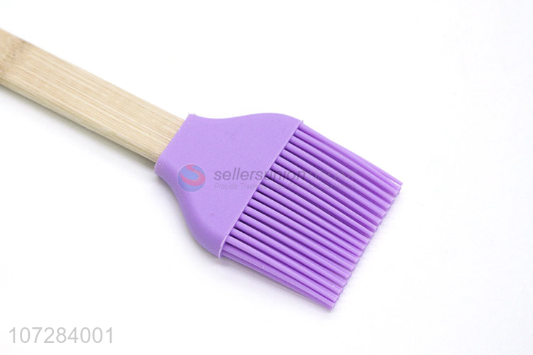 Low Price Silicone Bbq Brush With Bamboo Handle