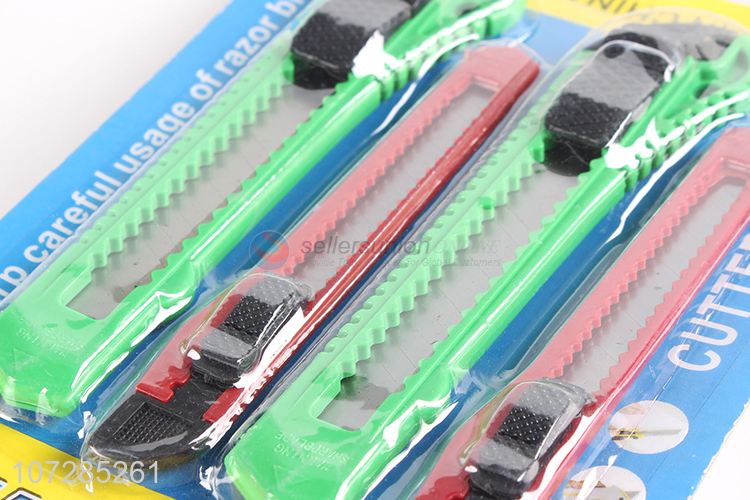 Latest style school stationery auto-lock paper cutter knife