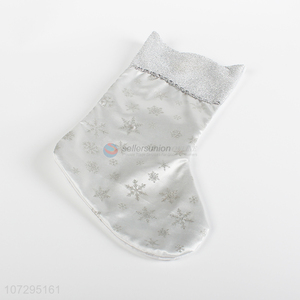 New Arrival White Snowflake Christmas Stocking Gift Bag