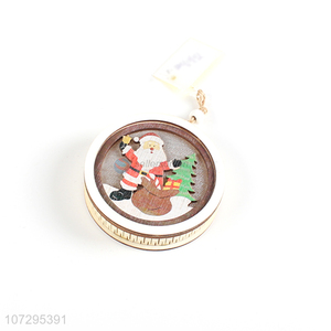 High quality wooden embossed Christmas decoration pendant