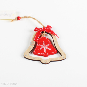Hot selling wooden creative bell Christmas pendant