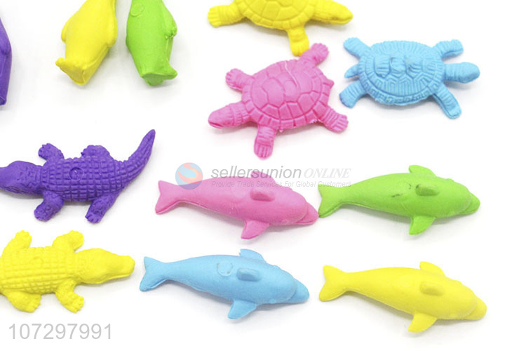 Wholesale Seabed World Series Cute Cartoon Animals Erasers For Kids Students