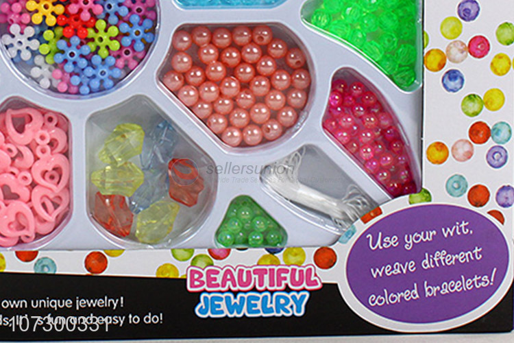 High Quality Girls Gift Diy Beautiful Plastic Beads Jewelry Set Toys