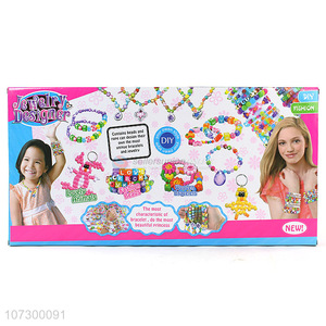 Premium Quality Diy Kids Beautiful Jewelry Beads Set Plastic Girl Toy