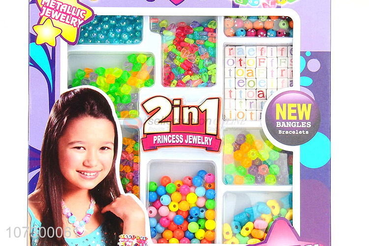 New Popular Trend Girl'S Plastic Beads Jewelry Set Diy Kid Toy