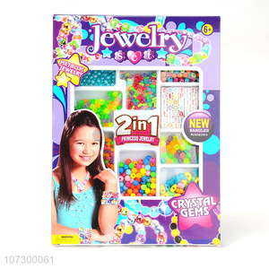 New Popular Trend Girl'S Plastic Beads Jewelry Set Diy Kid Toy