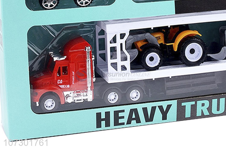 Competitive Price Inertia Heavy Trailer Truck Toy Set For Kids