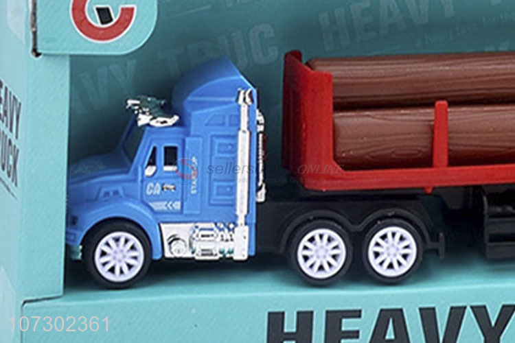 Competitive Price Inertia Heavy Trailer Truck Toy Carrying Wood For Kids