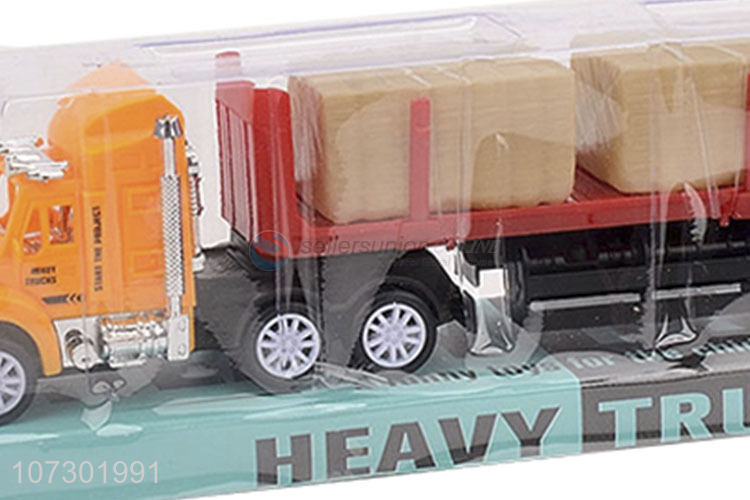 High Quality Car Model Plastic Toy Inertia Heavy Trailer Truck Toy