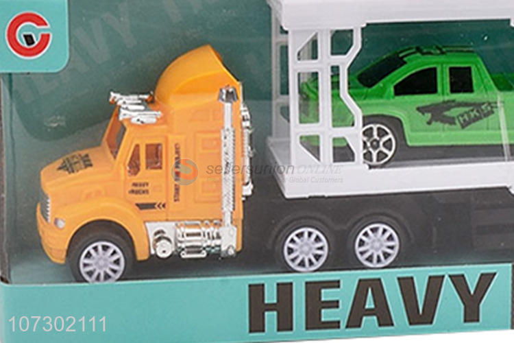 Lowest Price Plastic Inertial Heavy Trailer Truck Friction Truck Toys Set