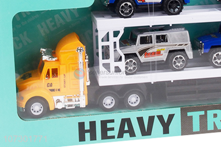 New Style Kids Cool Toy Inertia Heavy Trailer Truck Toy Set For Boys