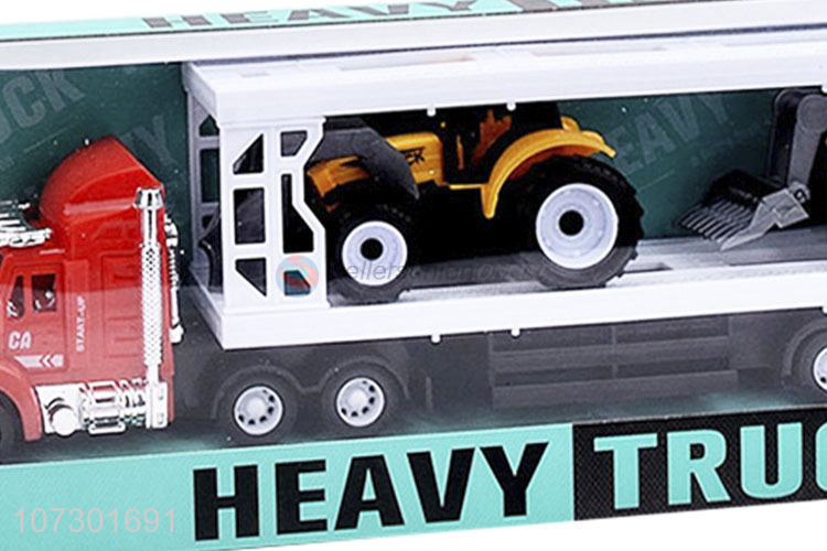 Good Quality Childrens Funny Toys Inertia Heavy Trailer Trucks With Cars