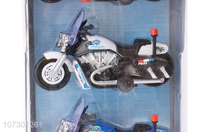 Professional Design Plastic Police Motorcycle Toy Set For Kids Gift