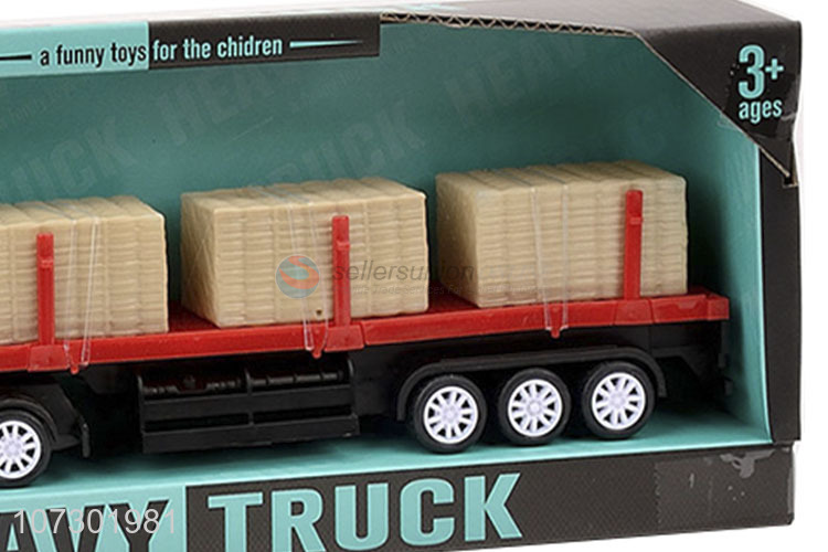 Top Selling Childrens Gift Plastic Inertia Heavy Trailer Truck Toy