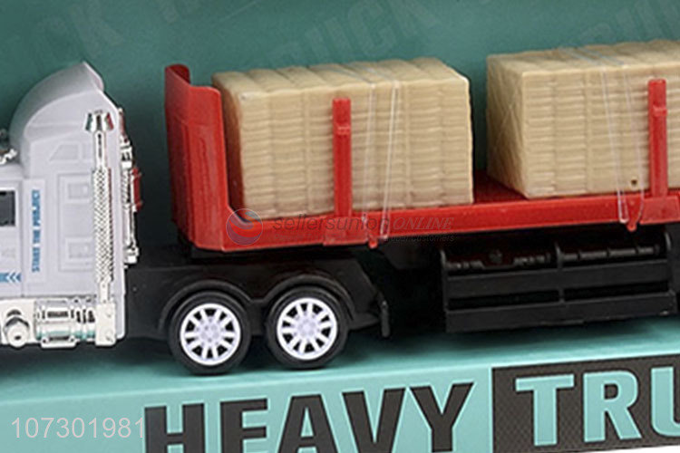 Top Selling Childrens Gift Plastic Inertia Heavy Trailer Truck Toy